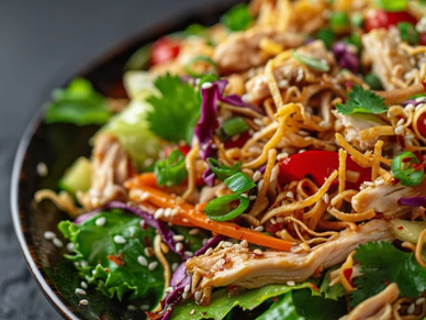 Asian Chicken Salad w/ Crunchy Noodles