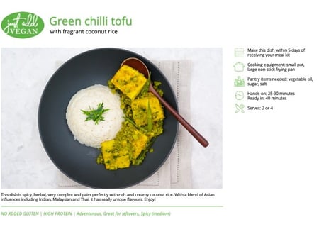 Green chilli tofu