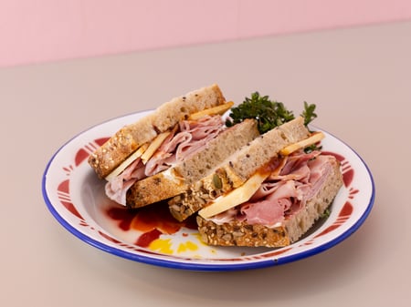 Proper Ham & Cheddar Cheese Sandwiches