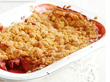 Spiced Apple & Rhubarb Crumble