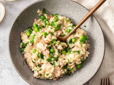 Chicken, Bacon and Peas Risotto