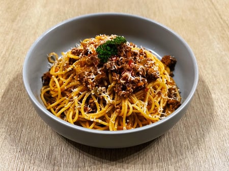 24 Hour Slow Cooked Beef Bolognese with Spaghetti