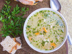 Chicken & Vegetable Soup w/ Kale and Silver Beet