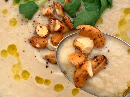 Roasted Cauliflower, Nutmeg and Cashew Soup