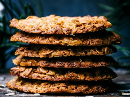 Chocolate Coated Wattleseed Anzac Biscuits