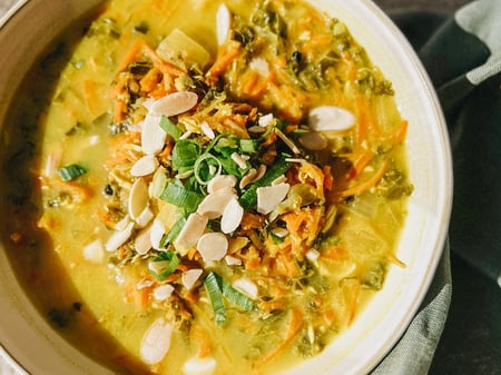 Healing Chicken Soup with Turmeric and Ginger-(Gluten Free/ Dairy Free)