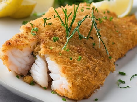 Crumbed Baked Fish-Hake