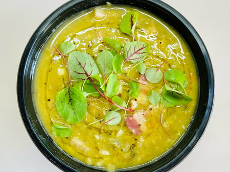 Brazilian Split Peas Soup w/ Smoked Pancetta