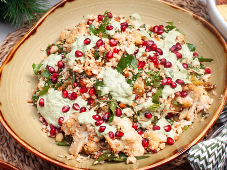 Shawarma spiced cauliflower salad