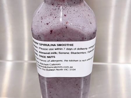 Blueberry Spirulina Smoothie 328 Cal - Vegan & Gluten Free