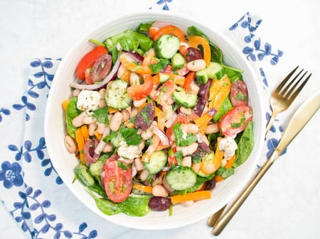 Mediterranean salad with Miller Lane feta