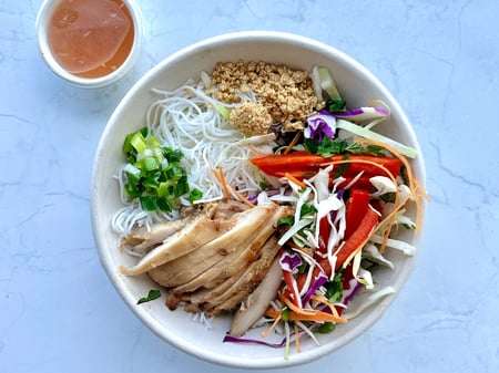 Nuoc Cham Vietnamese Chicken Rice Noodle Salad