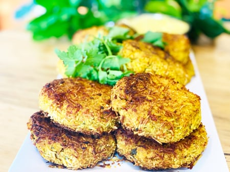 Kaffir lime & coconut chicken burgers