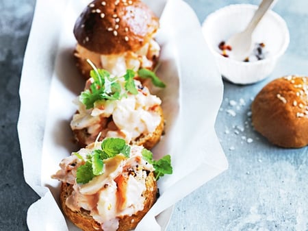 Crayfish Caesar Sliders