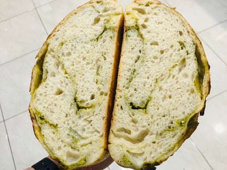 Pesto & Fetta Swirl Sourdough