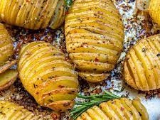 Hasselback Potatoes w Garlic & Herb butter