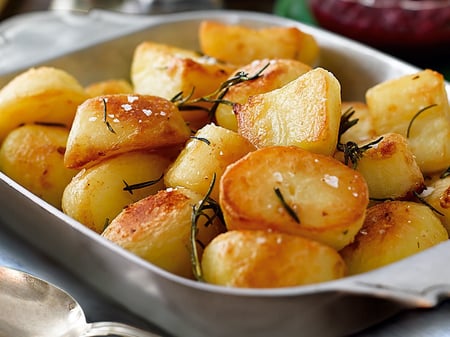 Twice Cooked Duck Fat Roasted Potatoes
