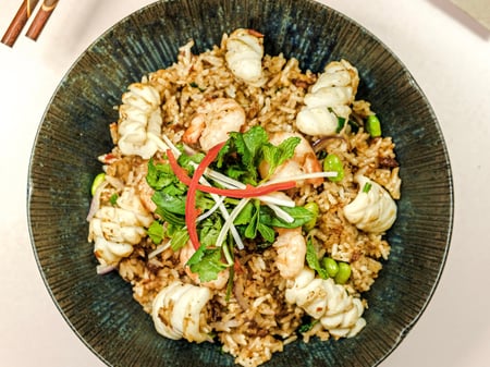 Seafood Fried Rice in Housemade Special Sauce | Cơm Chiên Hải Sản