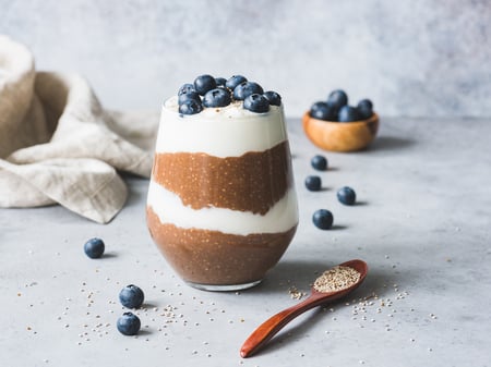 Chocolate & Berry Chia Puddings (VE)