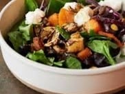 Roasted Sweet Potato & Eggplant Salad with Tahini Yoghurt Dressing