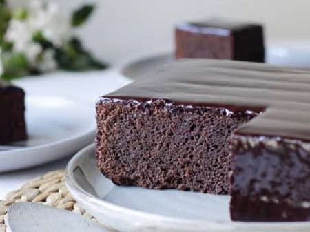 Chocolate Mud Cake with Whipped Cream