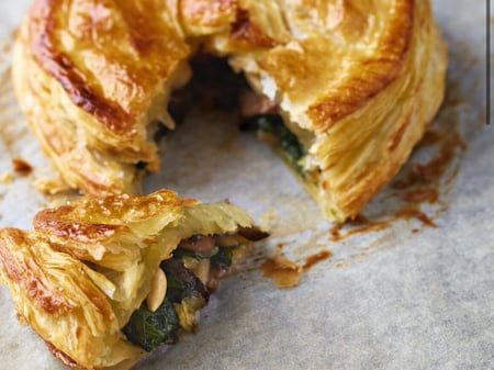 Mushroom, Spinach and Gruyere Pie