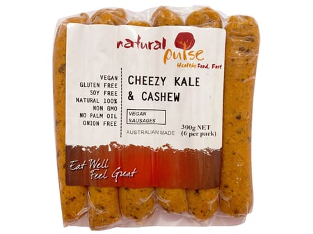 Natural Pulse Cheezy Kale & Cashew Sausages (300g)