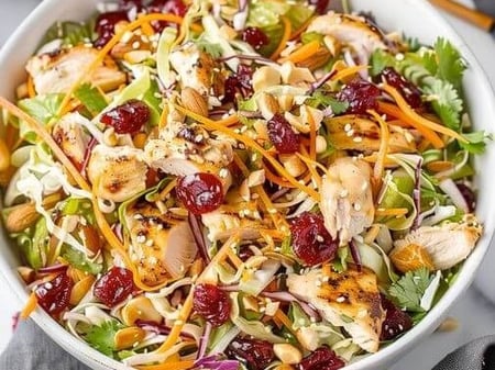 Asian chicken cranberry salad