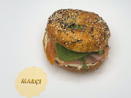 Smoked Salmon, Pickled Onion, Dill Creme Cheese, Capers Bagel
