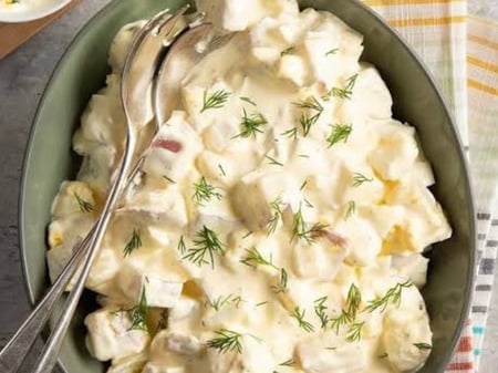 Herbed Potato salad with Creme Fraiche dressing