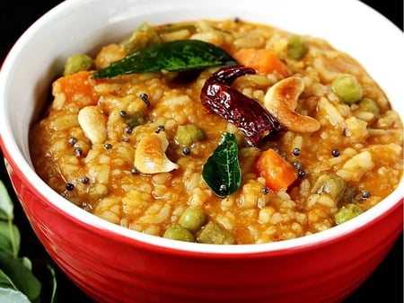 Bise Belle bath (hot lentil rice dish)