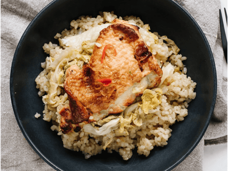 Miso Chicken with Napa Cabbage