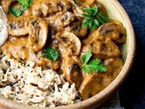 Mushroom Stroganoff w/Brown Rice