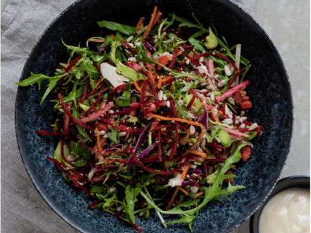 Cleansing Salad with Miso Sesame Dressing