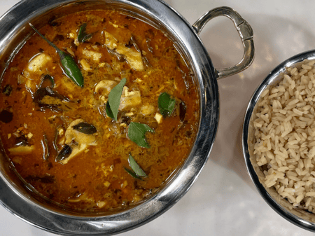 Fish & Lentil Curry w/Steamed Brown Rice