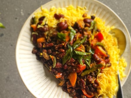 Abhi's Nepalese Curry w/ Golden Rice