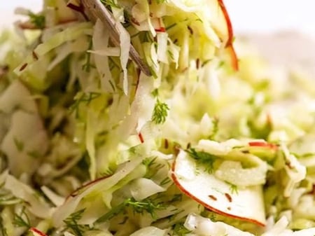 Cabbage and apple slaw