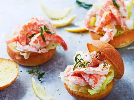 Prawn Caesar Sliders