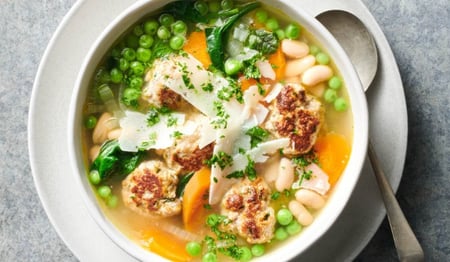 Tuscan Meatball, White Bean and Greens Soup - FROZEN DOWN