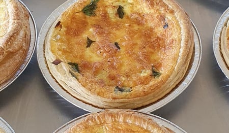 Cheddar Leek Quiche (V)