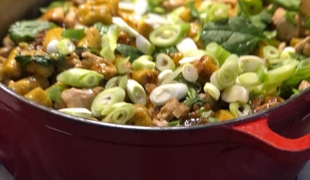 Cauliflower Gnocchi with Chicken, Mushroom & Spinach