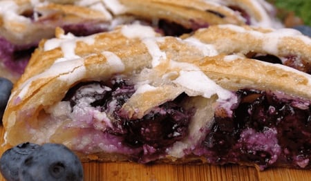 * Ricotta & Blueberry Strudel