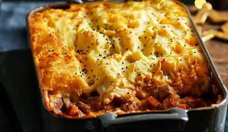 Lamb & Rosemary Shepherds Pie w/ Garlic Dijon Mash