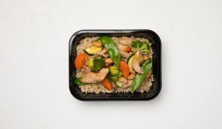 Asian Chicken and Vegetable Stir Fry with Brown Rice