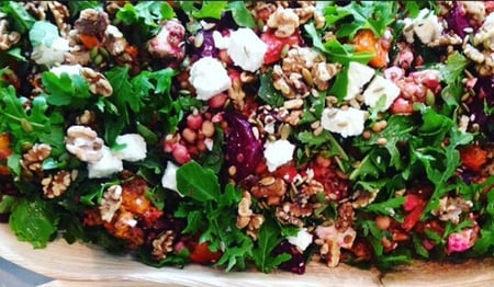 ROAST BEETROOT SALAD WITH ZA'ATAR & WHIPPED FETA