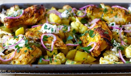 Chicken Tikka Masala with Vegetables and Yoghurt