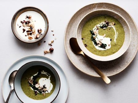 cleansing spring greens soup