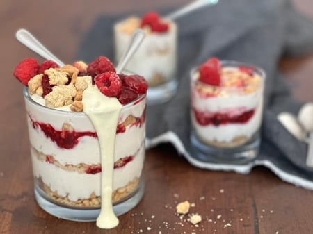 White Chocolate & Raspberry Cheesecake Pot