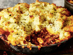 Slowly Cooked Lamb and Feta Pie with Garlic and Herb Mash