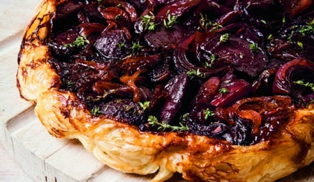 Beetroot and Red Onion Tarte Tatin